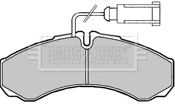 BORG & BECK Комплект тормозных колодок, дисковый тормоз BBP2190